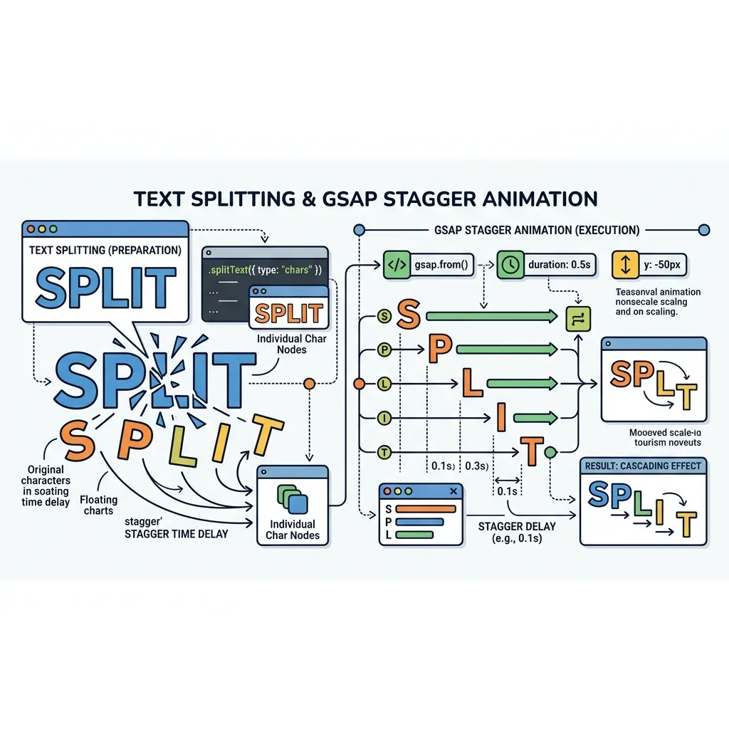 GSAP Text Splitting and Stagger Concept