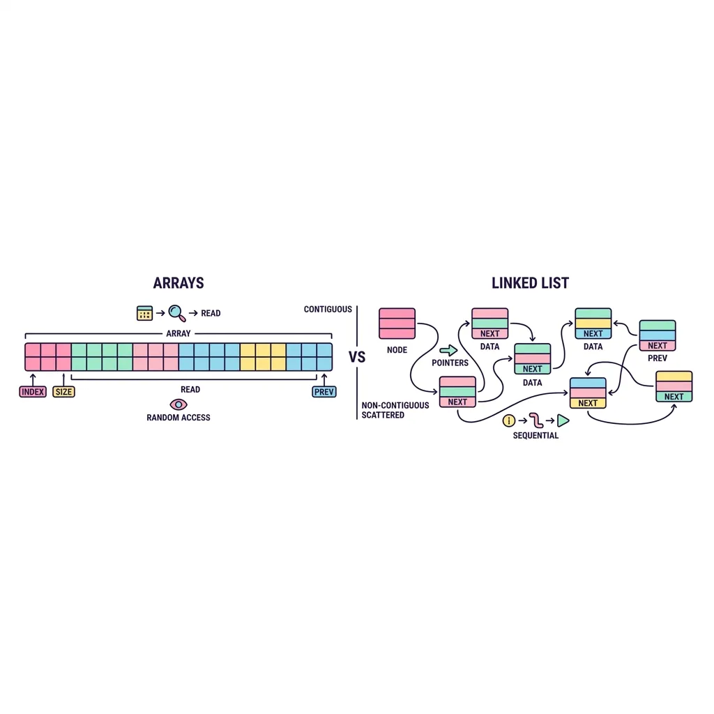 Arrays vs Linked Lists Banner