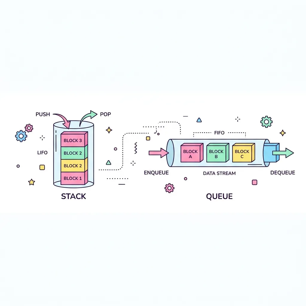 Stack and Queue Concept Banner