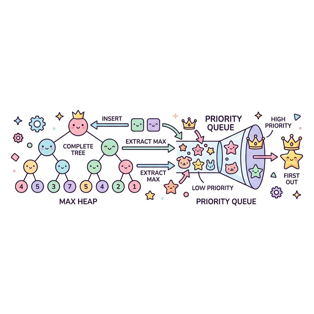 Heap and Priority Queue Concept Banner