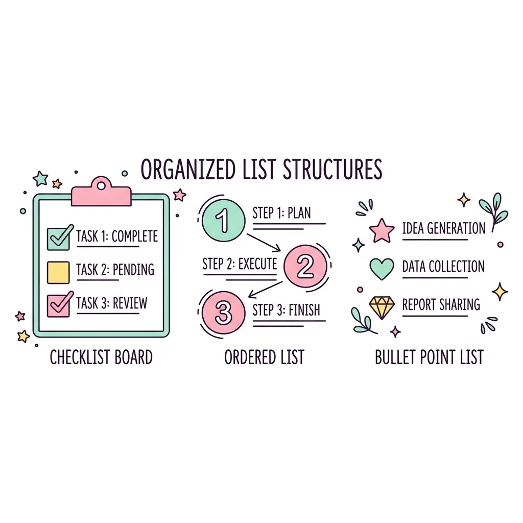 HTML Lists Structure Concept