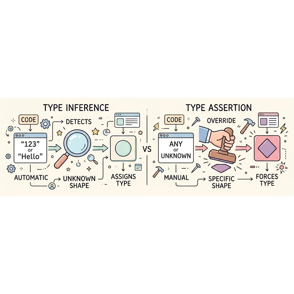Type Inference vs Type Assertion